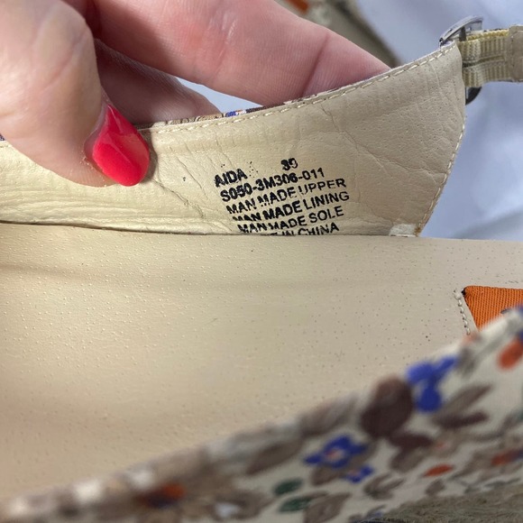 Miz Mooz AJDA Floral Espadrille Wedge Sandals Size 39 - Picture 4 of 8